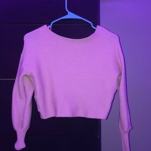 Garage brand ribbed, slightly cropped sweater